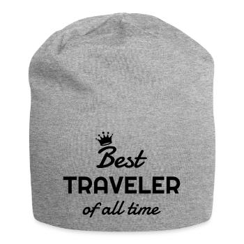 Reisen / Reisende / Urlaub / Tourismus - Jersey-Beanie - Grau meliert - Vorne
