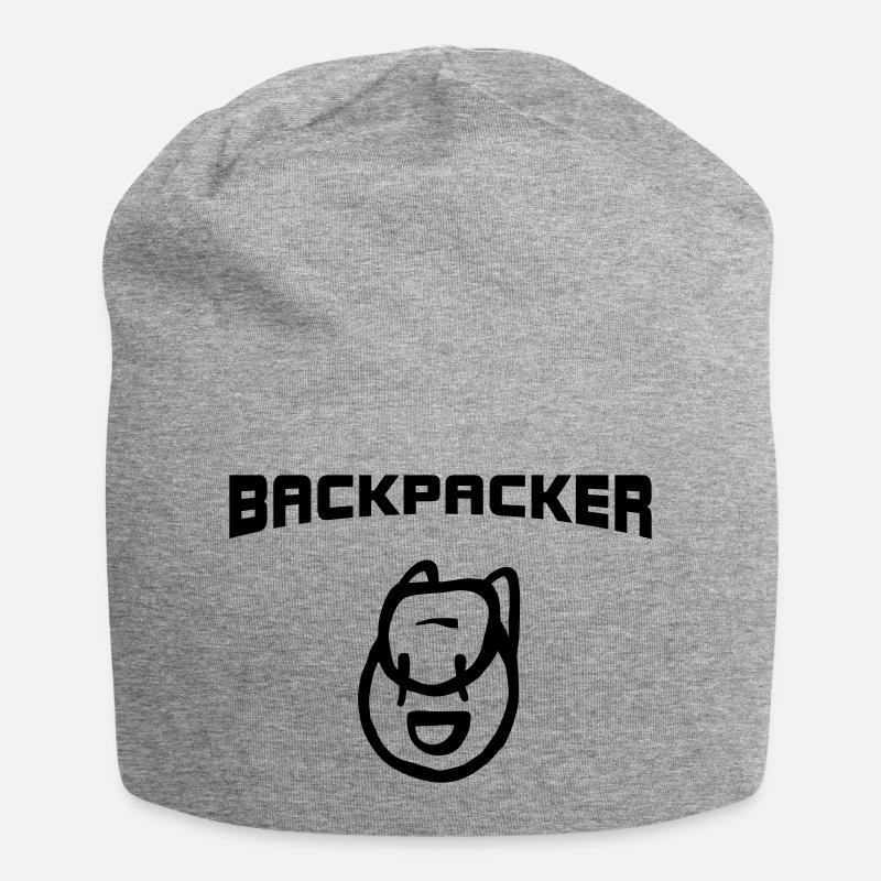 Backpacker Rucksack - Jersey-Beanie - Grau meliert