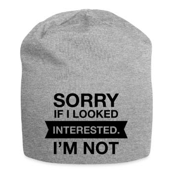 Sorry If I Looked Interested. I'm Not - Jersey-Beanie - Grau meliert - Vorne