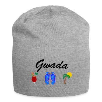 T-Shirt Guadeloupe Gwada Sonne Rum Meer Strand - Jersey-Beanie - Grau meliert - Vorne