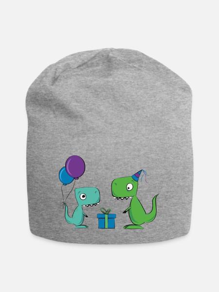 Dino Saurier Party TRex Tyrannosaurus - Jersey-Beanie - Grau meliert