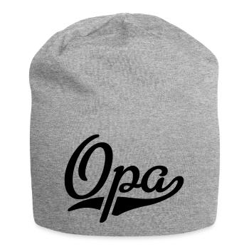 Opa - Jersey-Beanie - Grau meliert - Vorne