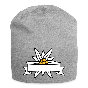 Bannière texte Edelweiss - Bonnet en jersey - gris chiné - Devant