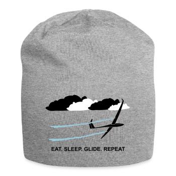 Segelflugzeug Segelfliegen Segelflieger Pilot - Jersey-Beanie - Grau meliert - Vorne