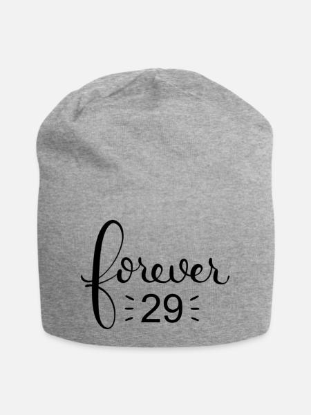 forever 29 - Jersey-Beanie - Grau meliert