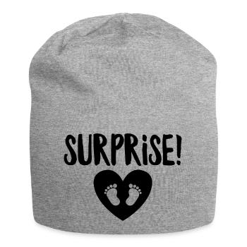 Surprise Pregnancy Announcement Mom To Be - Jersey Beanie - heather grey - Front