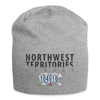 Northwest Territories with Polar bear licence plate - Jersey Beanie - heather grey - Front
