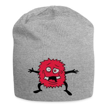 Welcome funny monster - Jersey Beanie - heather grey - Front