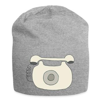 telefon oldschool - Jersey-Beanie - Grau meliert - Vorne