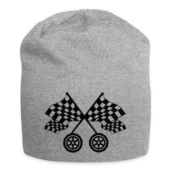 Auto - Jersey-Beanie - Grau meliert - Vorne