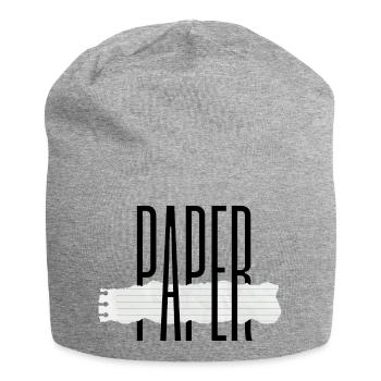 Papier - Jersey-Beanie - Grau meliert - Vorne