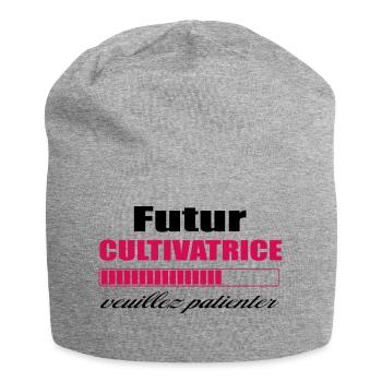 Futur Cultivatrice - Bonnet en jersey - gris chiné - Devant