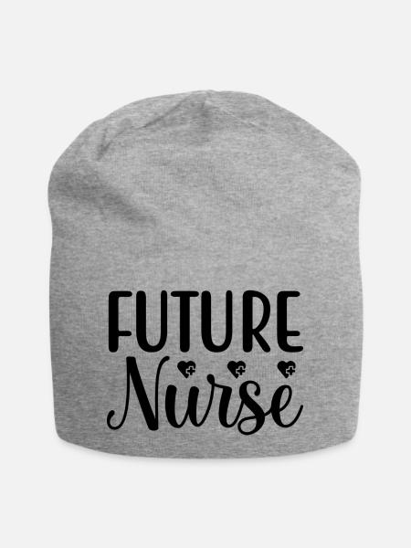 Future Nurse - Jersey-Beanie - Grau meliert