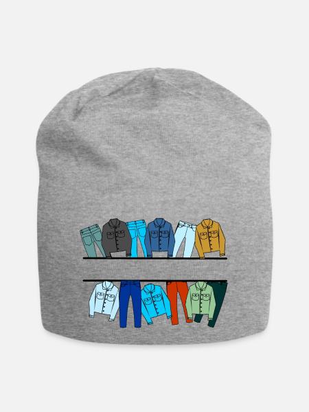 Jeansjacken und Jeans - Jersey-Beanie - Grau meliert