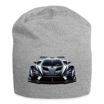Futuristischer, extrem leistungsstarker Rennwagen - Jersey-Beanie - Grau meliert - Vorne