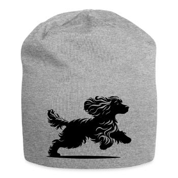 Cocker Spaniel - Jersey-Beanie - Grau meliert - Vorne