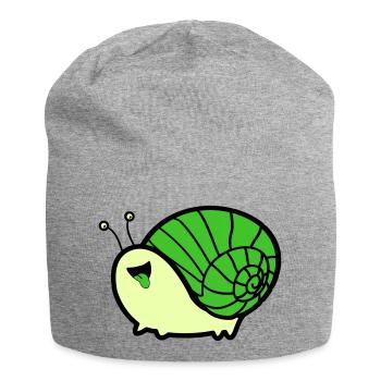 schnecke comic - Jersey-Beanie - Grau meliert - Vorne
