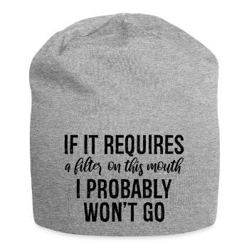 If it requires a filter on this mouth, I probably - Jersey Beanie - heather grey - Front