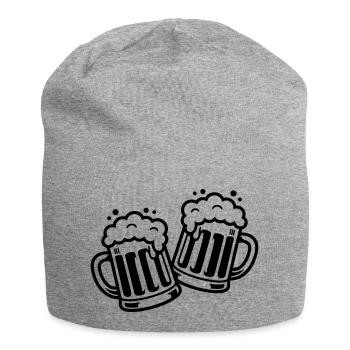 Bierkrug Prost Comic Bier - Jersey-Beanie - Grau meliert - Vorne