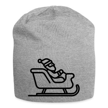 Santa's sleigh - Jersey Beanie - heather grey - Front