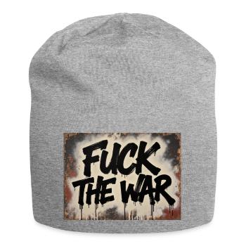 SCHEISS AUF DEN KRIEG - Jersey-Beanie - Grau meliert - Vorne