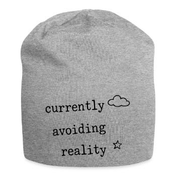 Currently Avoiding Reality Funny Shirt - Jersey Beanie - heather grey - Front