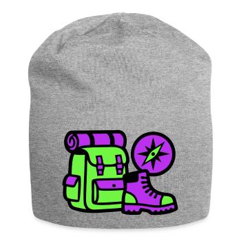 Wanderrucksack Kompass Grafik - Jersey-Beanie - Grau meliert - Vorne