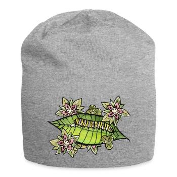 Leaf Bloom Raupengarten - Jersey-Beanie - Grau meliert - Vorne