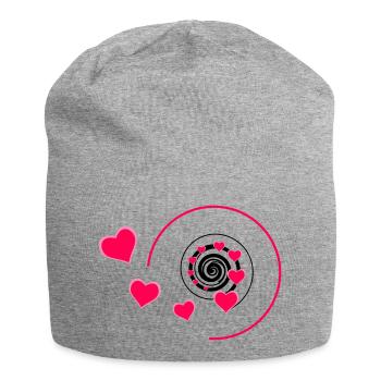Love - Jersey-Beanie - Grau meliert - Vorne