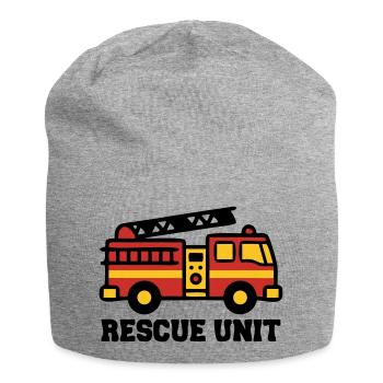 Feuerwehrauto Logo - Jersey-Beanie - Grau meliert - Vorne