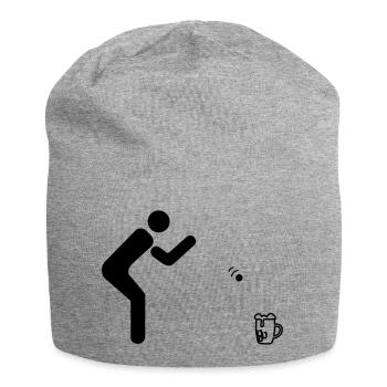 Beerpong #1 - Jersey-Beanie - Grau meliert - Vorne