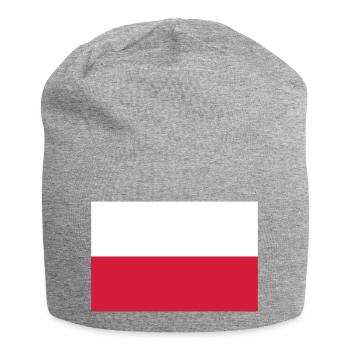 Polen - Jersey-Beanie - Grau meliert - Vorne