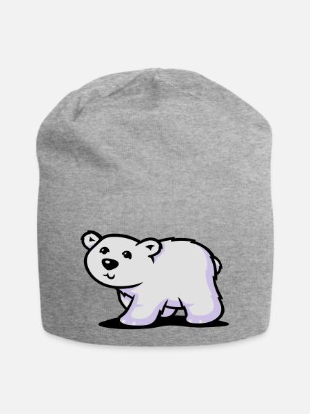 Eisbär - Jersey-Beanie - Grau meliert