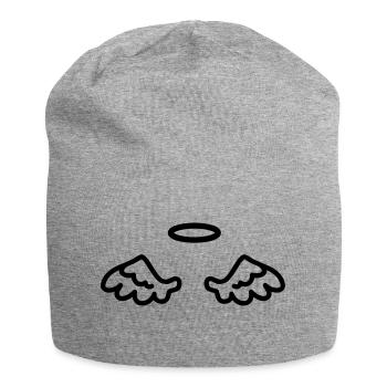 Ailes d'ange - ligne - Bonnet en jersey - gris chiné - Devant