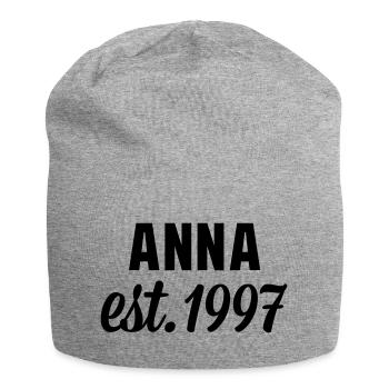 Anna est 1997 - Jersey-Beanie - Grau meliert - Vorne