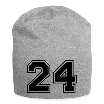 24 - Jersey Beanie - heather grey - Front