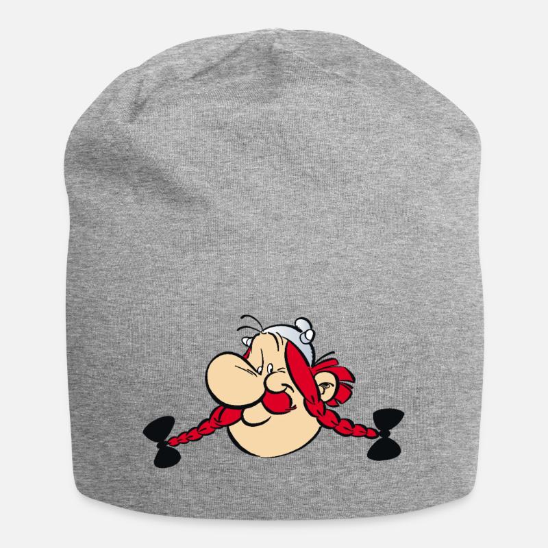 Asterix & Obelix - Obelix face - Jersey Beanie - heather grey