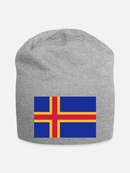 drapeau_aland - Jersey-Beanie - Grau meliert