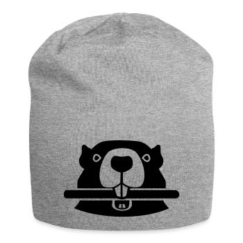 Biber - Jersey-Beanie - Grau meliert - Vorne