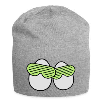 Funky Eggs - Bonnet en jersey - gris chiné - Devant