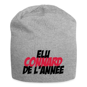 Elu Connard de l'année ! - Bonnet en jersey - gris chiné - Devant