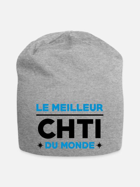 Nord / Ch'ti / Chti / Nordiste / Biloute Nordiste - Bonnet en jersey - gris chiné