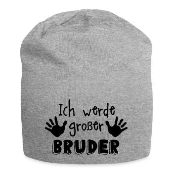 grosser bruder - Jersey-Beanie - Grau meliert - Vorne
