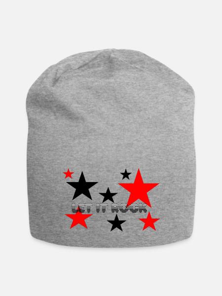 Let it Rock - Jersey-Beanie - Grau meliert