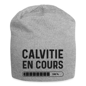 Calvitie en cours humour futur chauve homme - Bonnet en jersey - gris chiné - Devant