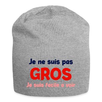 Je ne suis pas gros humour - Bonnet en jersey - gris chiné - Devant