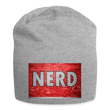 Graffiti de nerd sur un mur de briques - Bonnet en jersey - gris chiné - Devant