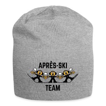 Trio d’équipe après-ski (bière / caricature / 3C) - Bonnet en jersey - gris chiné - Devant