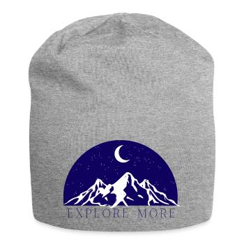 Mehr erfahren - Jersey-Beanie - Grau meliert - Vorne