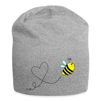 biene comic love 3 - Jersey-Beanie - Grau meliert - Vorne
